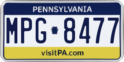 PA license plate MPG8477