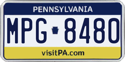 PA license plate MPG8480
