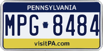 PA license plate MPG8484