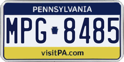 PA license plate MPG8485