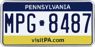PA license plate MPG8487