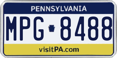 PA license plate MPG8488
