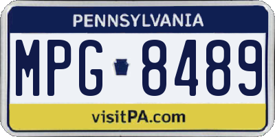 PA license plate MPG8489