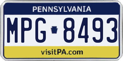 PA license plate MPG8493