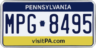 PA license plate MPG8495