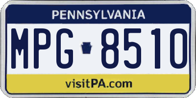 PA license plate MPG8510