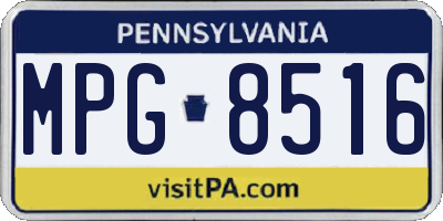 PA license plate MPG8516