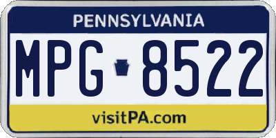 PA license plate MPG8522