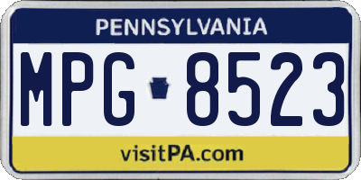 PA license plate MPG8523