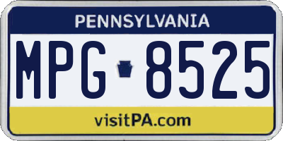 PA license plate MPG8525