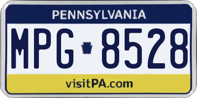 PA license plate MPG8528