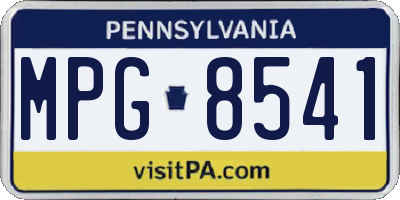 PA license plate MPG8541