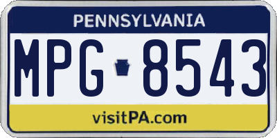PA license plate MPG8543