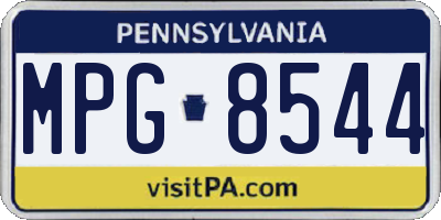 PA license plate MPG8544