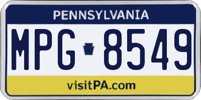PA license plate MPG8549