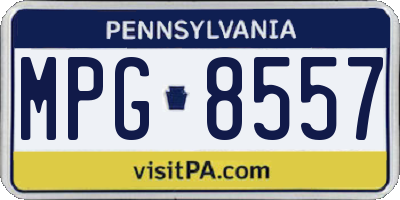 PA license plate MPG8557