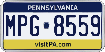 PA license plate MPG8559