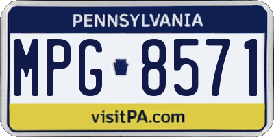 PA license plate MPG8571