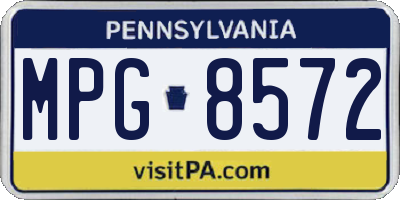 PA license plate MPG8572