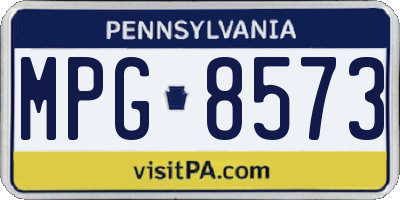 PA license plate MPG8573