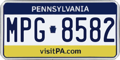 PA license plate MPG8582