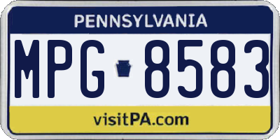 PA license plate MPG8583