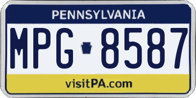 PA license plate MPG8587