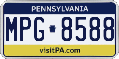 PA license plate MPG8588