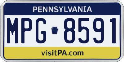 PA license plate MPG8591