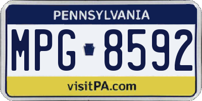 PA license plate MPG8592