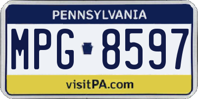 PA license plate MPG8597