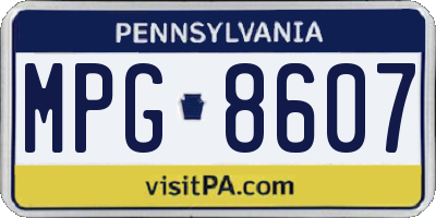 PA license plate MPG8607