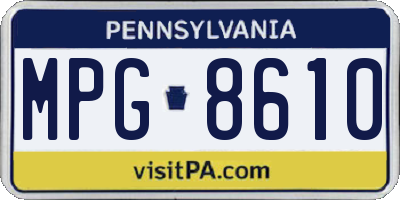 PA license plate MPG8610