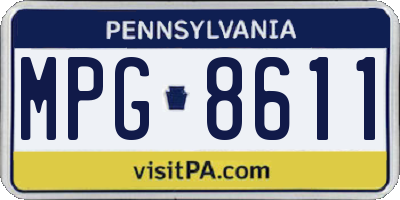 PA license plate MPG8611
