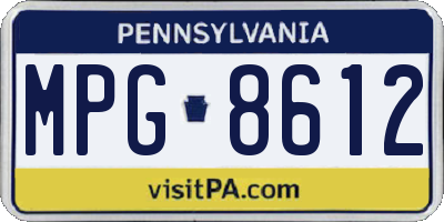 PA license plate MPG8612