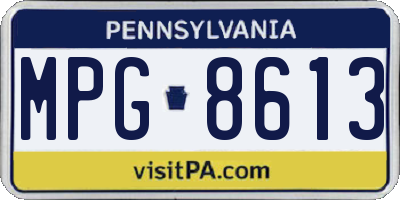 PA license plate MPG8613
