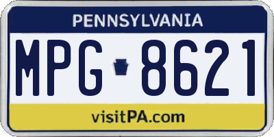 PA license plate MPG8621