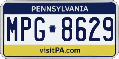 PA license plate MPG8629