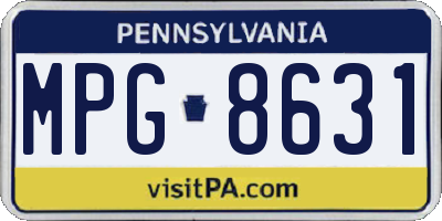 PA license plate MPG8631