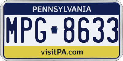 PA license plate MPG8633