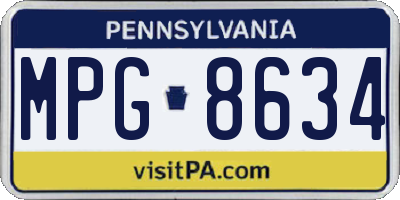 PA license plate MPG8634