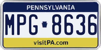 PA license plate MPG8636