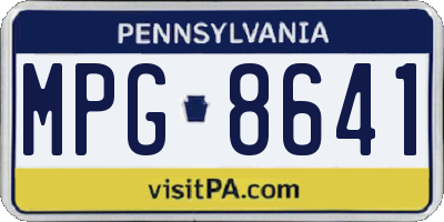 PA license plate MPG8641