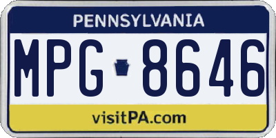 PA license plate MPG8646