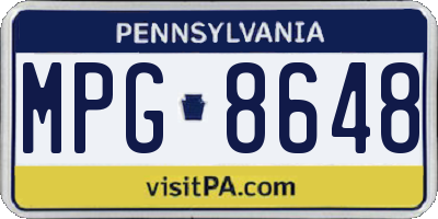 PA license plate MPG8648