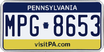 PA license plate MPG8653