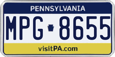 PA license plate MPG8655