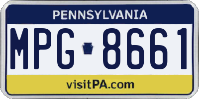 PA license plate MPG8661