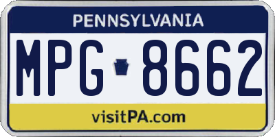 PA license plate MPG8662