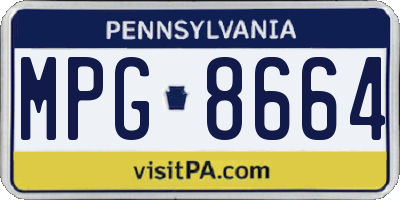 PA license plate MPG8664